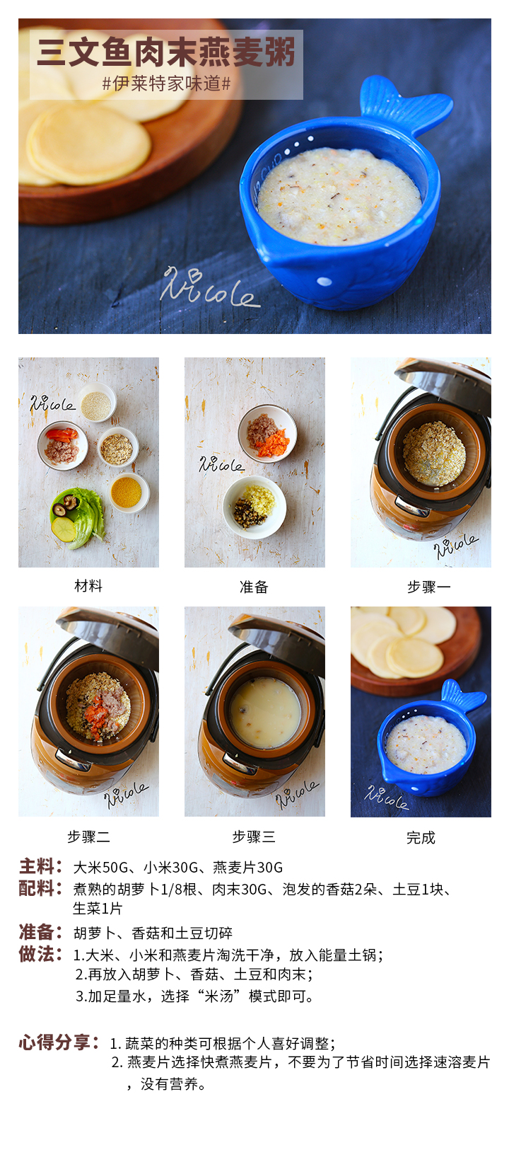 三文魚肉末燕麥粥